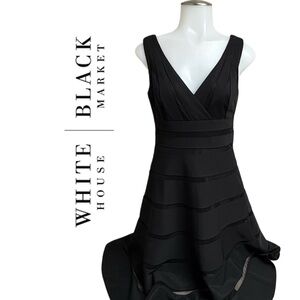 White House Black Market High Low Black Dress